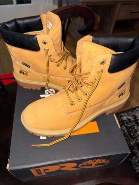 Timberland PRO Wheat/Black Leather Work Boots